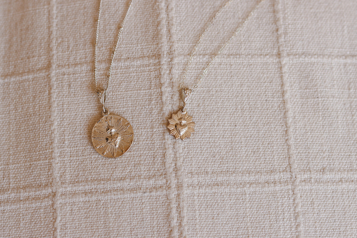 Most Sacred Heart Scalloped Necklace in Silver