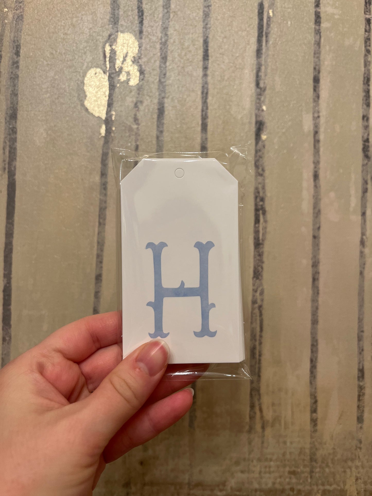 H Initial Hang Tags