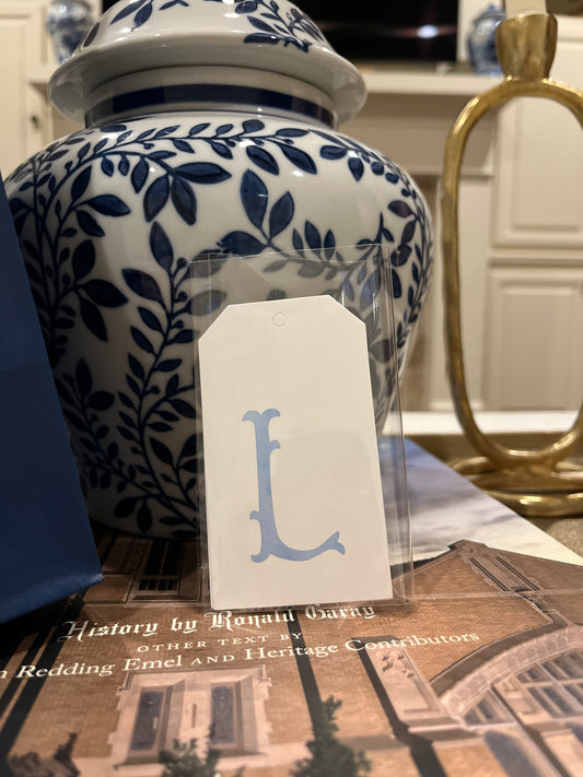 L Initial Hang Tags