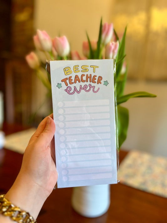 Best Teacher Ever Notepad