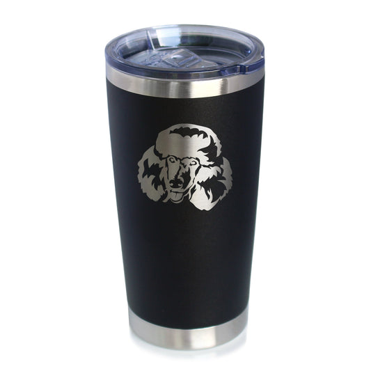 Poodle Happy Face - Insulated Coffee Tumbler Cup with Sliding Lid - Stainless Steel Travel Mug - Poodle Dog Gift for Women and Men