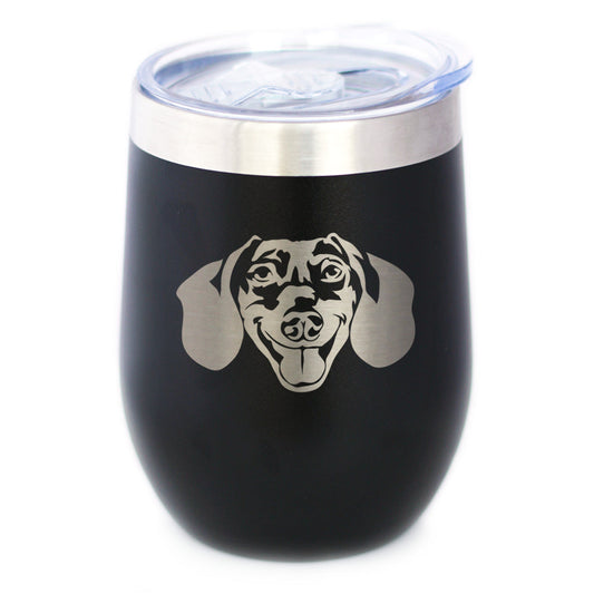 Dachshund Face - Wine Tumbler