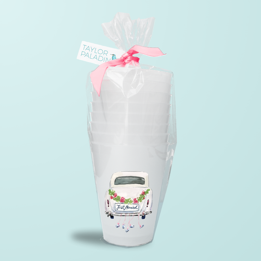 Just Married Frosted Cup