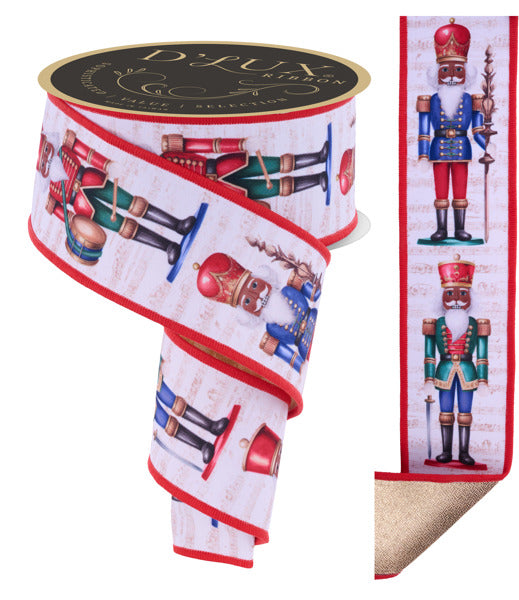 2.5"X10YD NUTCRACKER/FUSED WHT/EMRLD/BLUE/RED/GLD