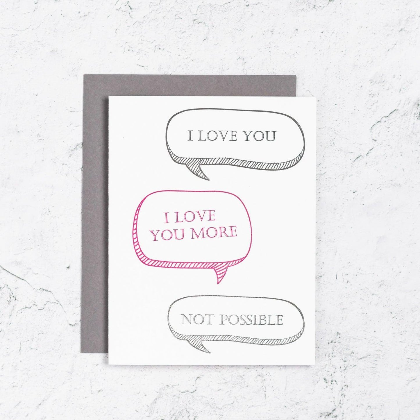 Love You More Text Card