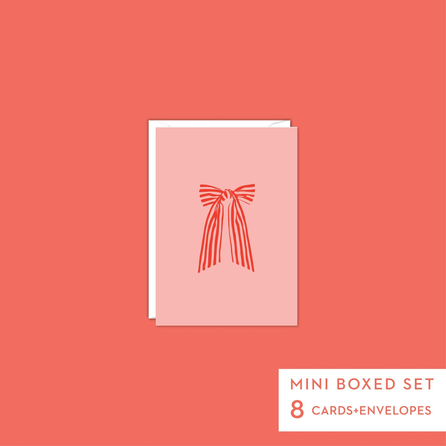 Red Bow-Mini Boxed Set of 8 cards