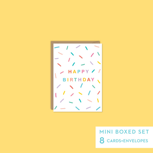 Rainbow Sprinkles-Mini Boxed Set of 8 cards