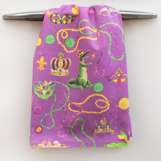 Mardi Gras Tea Towel