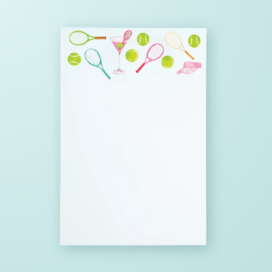 Tennis & Cocktails Pattern Notepad