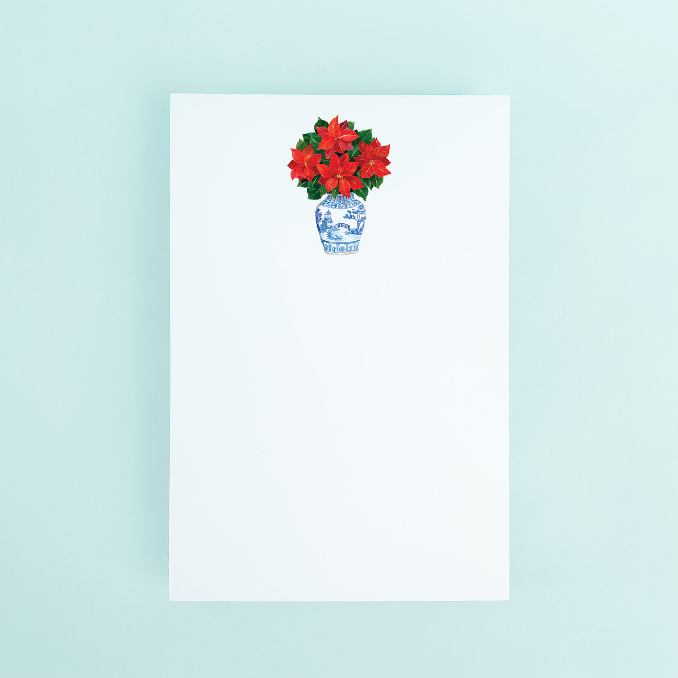 Chinoiserie Poinsettias Notepad