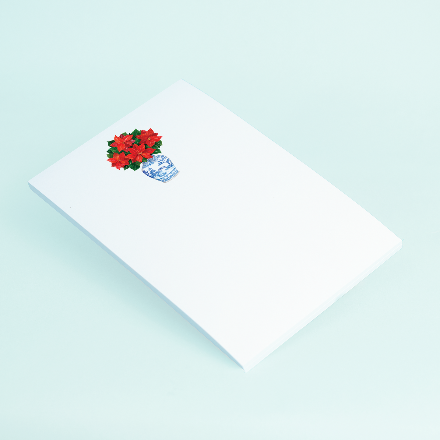 Chinoiserie Poinsettias Notepad