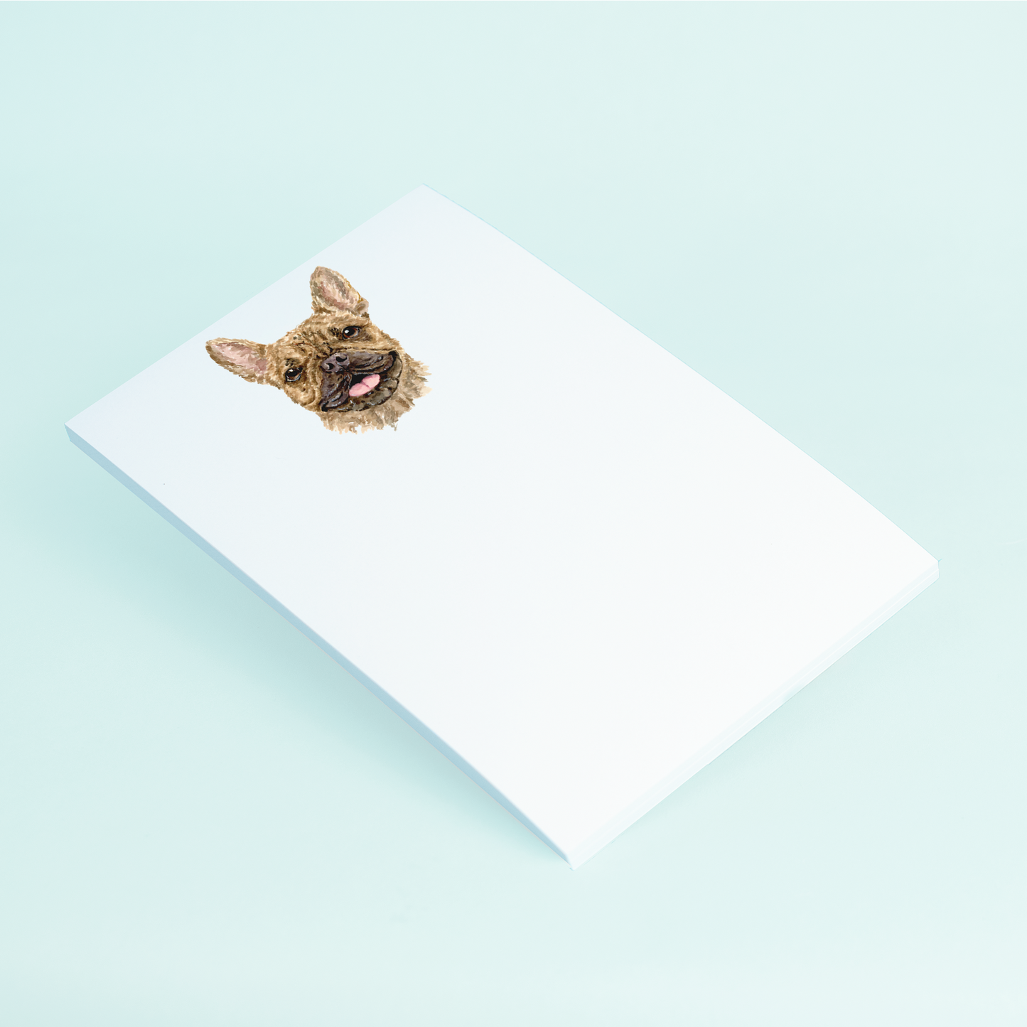 Brown French Bulldog Portrait Notepad