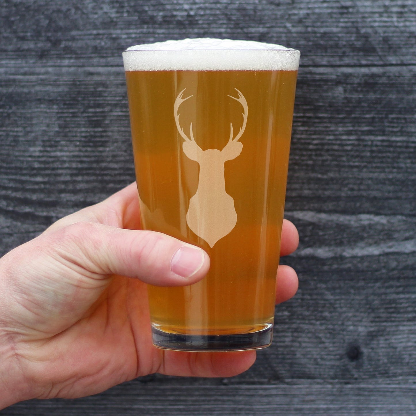 Deer Head - 16 Ounce Pint Glass