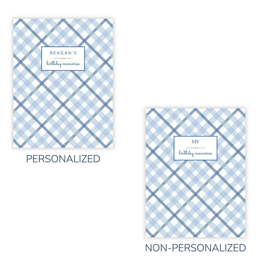 Birthday Memory Book- Blue Wave