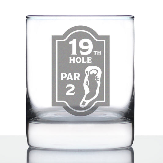 19th Hole Sign - 10 Ounce Rocks Glass