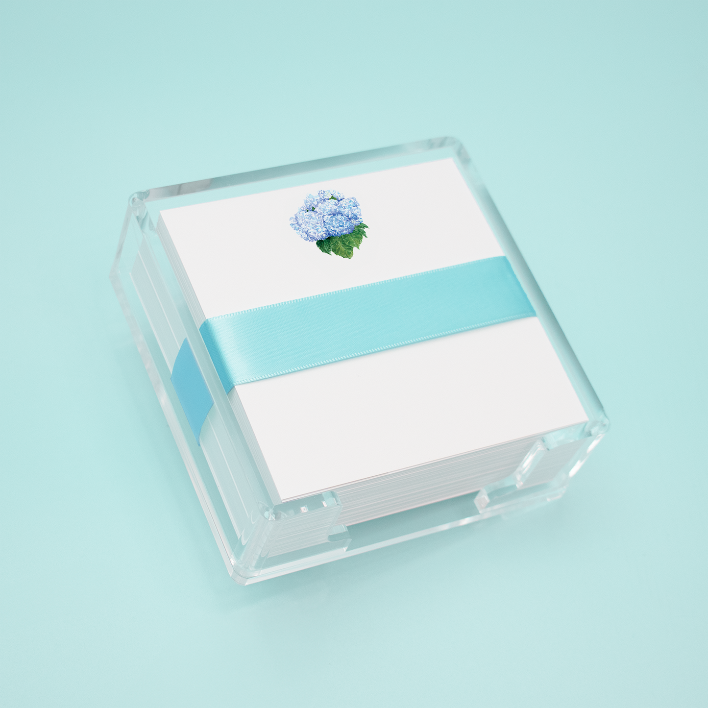 Blue Hydrangea Square Desk Set