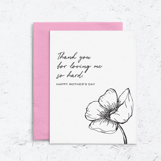 Mother's Day Loved So Hard Letterpress Card Box Set of 10