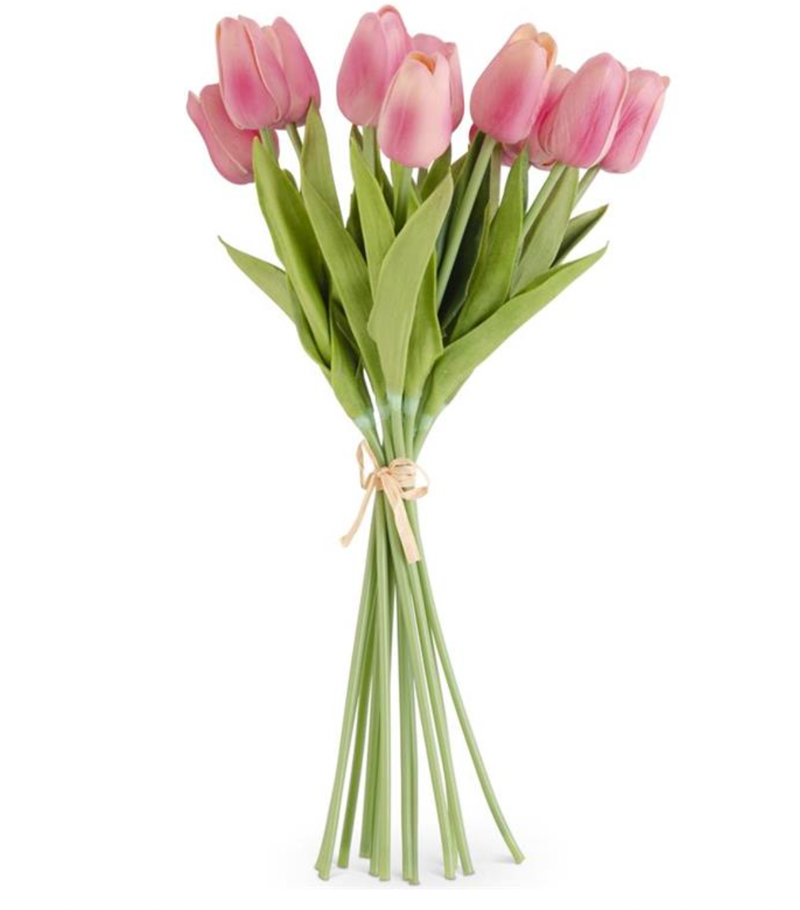 13" Mauve Real Touch Mini Tulip Bundle (12 Stems)