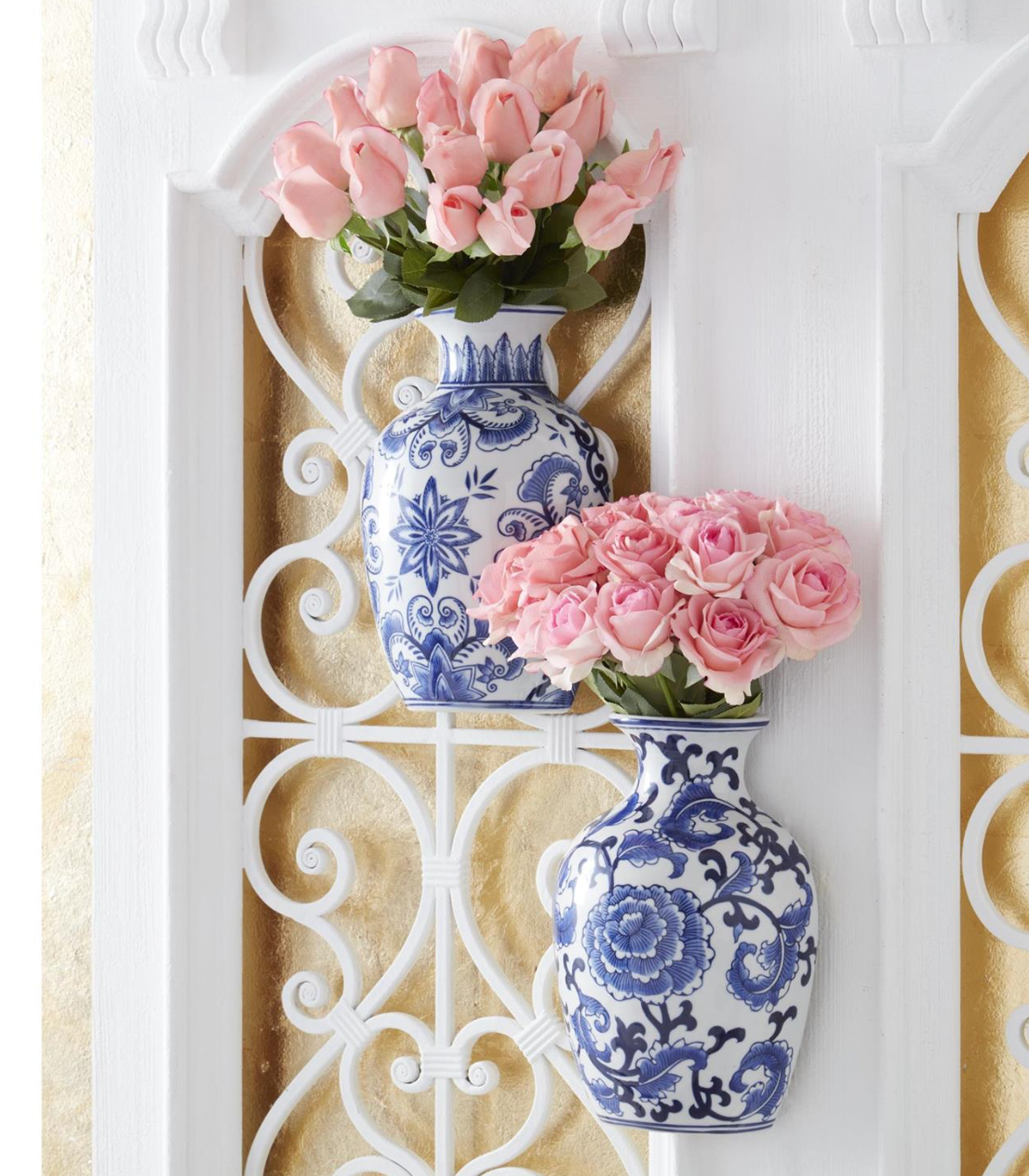 17" Pink Real Touch Full Bloom Rose Stem w/Foliage Bundle (6 Stems)