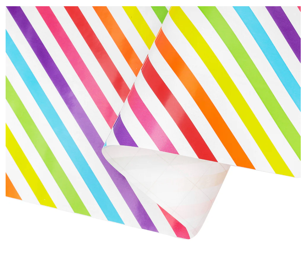 Colorful, Diagonal Striped Wrapping Paper Roll 30" x 10'