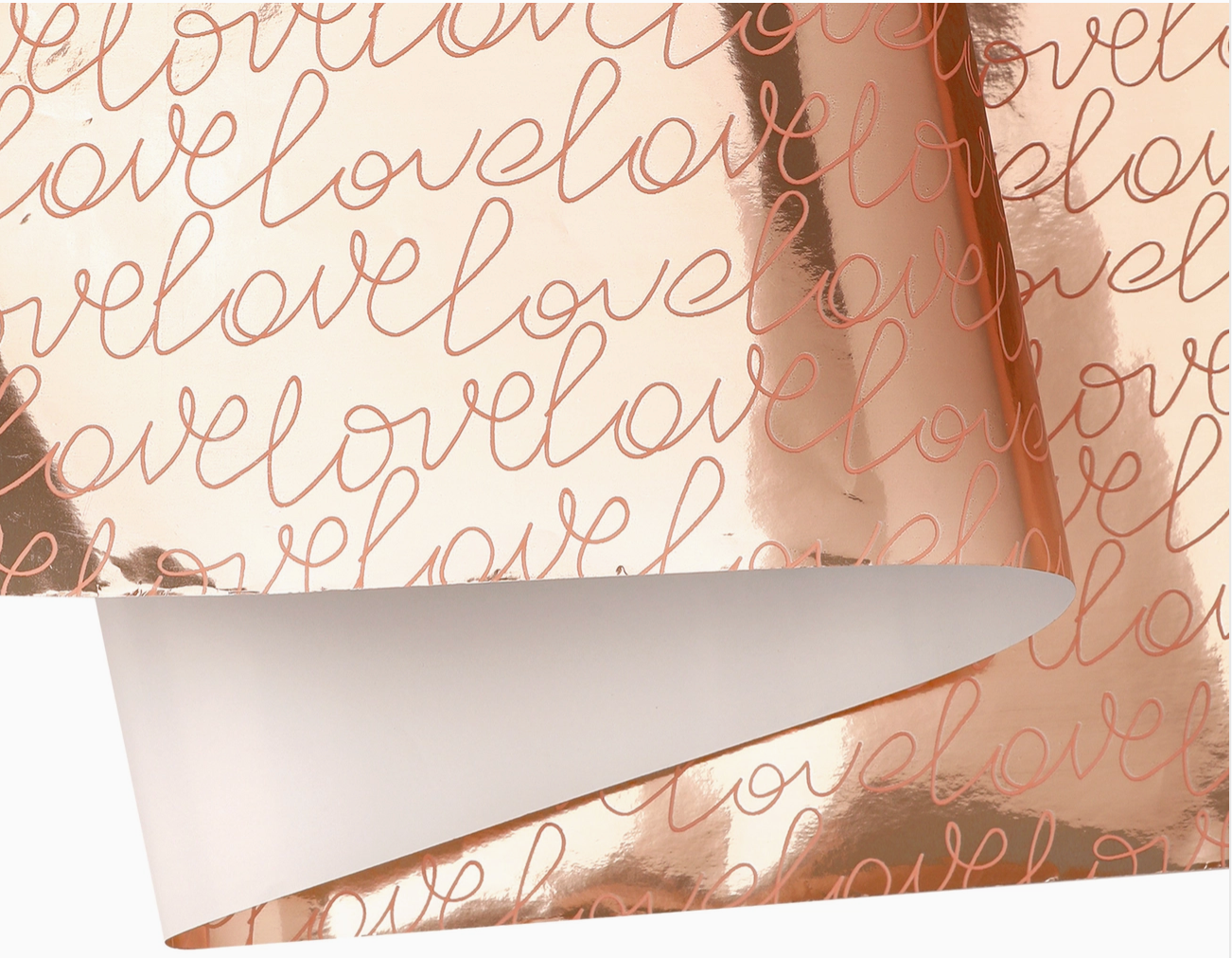 Metallic Love Wrapping Paper Roll