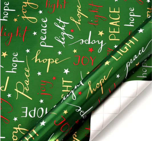 Sentiments of the Season - Christmas Wrapping Paper Roll 30" x 10'