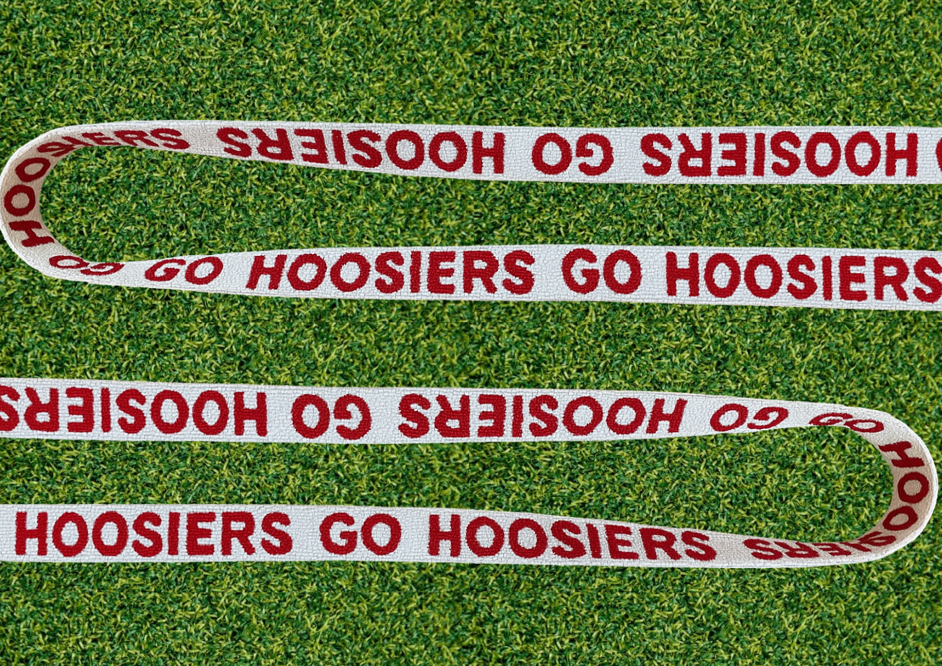 Indiana Beaded Purse Strap | Go Hoosiers White Game Day Bag Strap