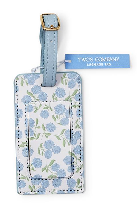 Hydrangea Print Luggage Tag