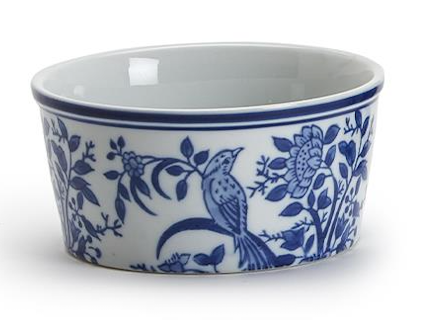 Hand-Painted Porcelain Chinoiserie Server or Holder