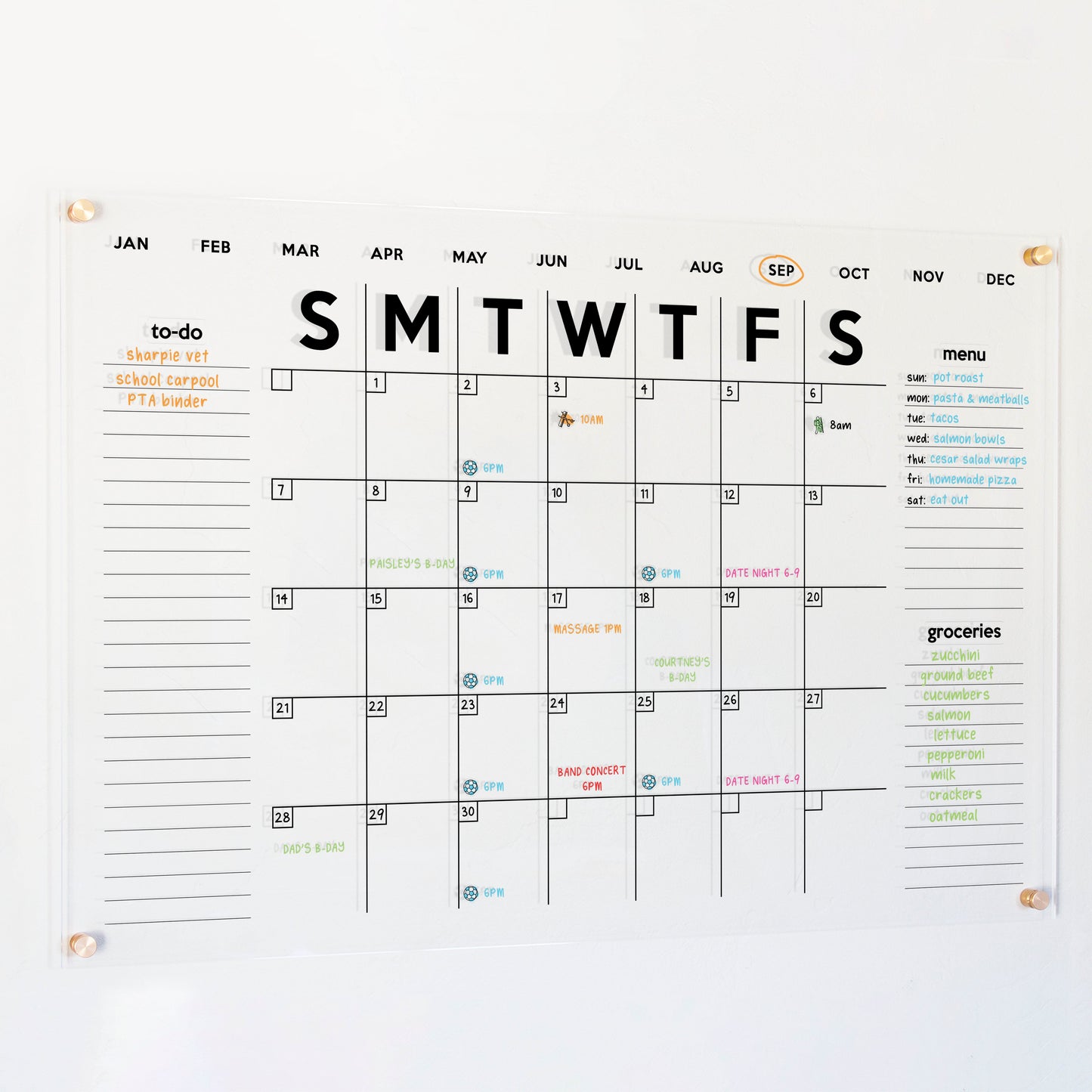 Ever Changing Acrylic Calendar | Minimalist Horizontal