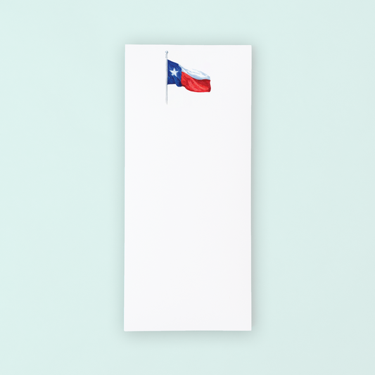 Waving Texas Flag Lists Pad