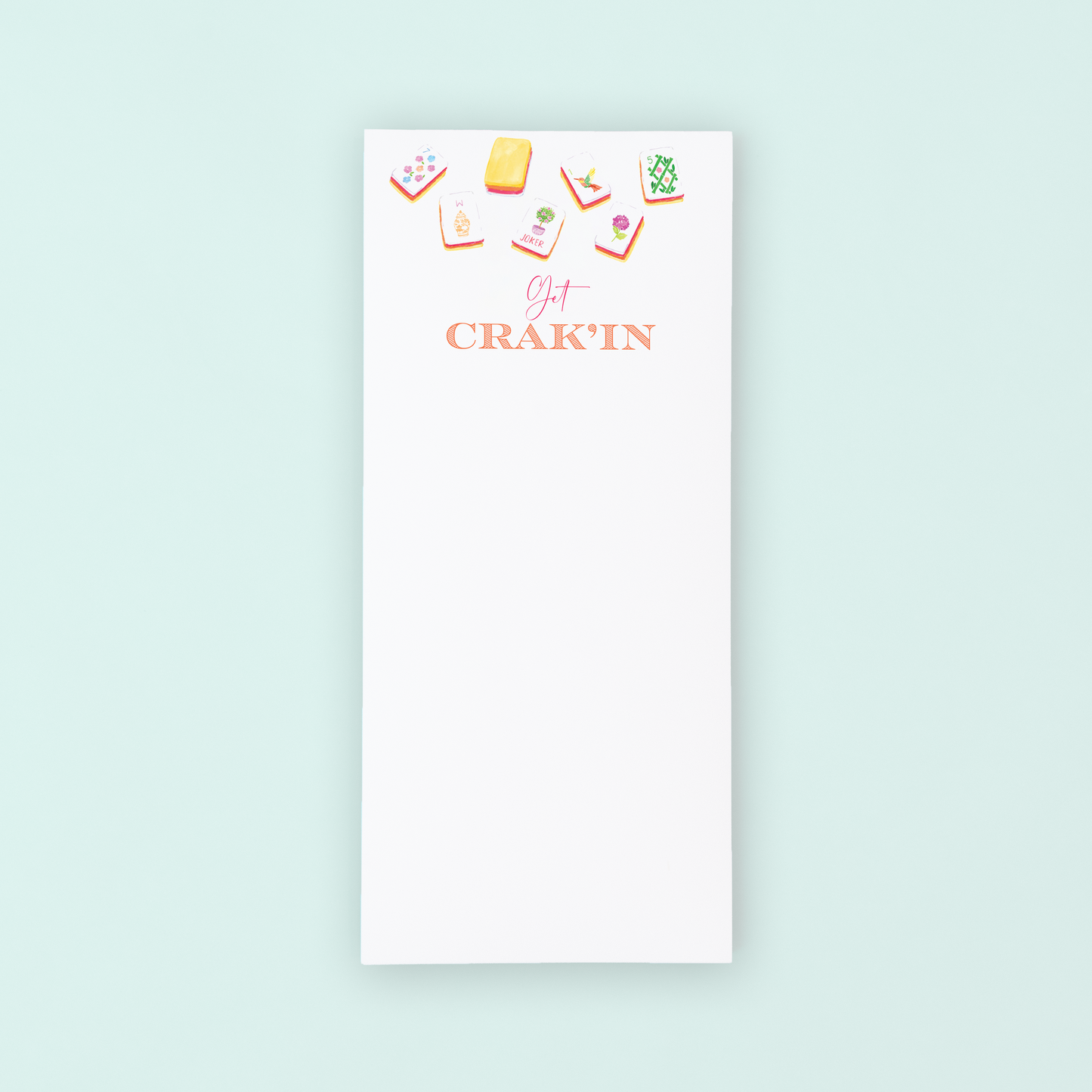 Sunset Mahjong Tiles "Get Crak'in" Listpad