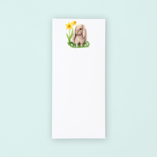 Cute Bunny with Daffodils Lists Pad