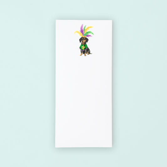 Dachsund Mardi Gras Lists Pad