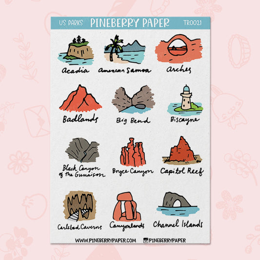 US National Parks | 6 Sheet Set
