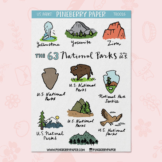 US National Parks | 6 Sheet Set