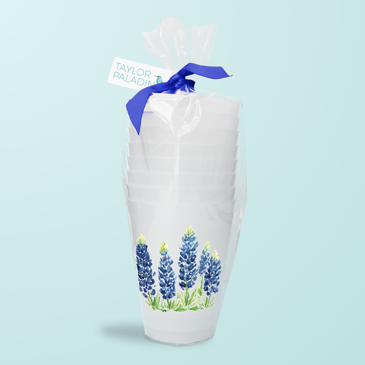 Bluebonnet Fields Frosted Cup Set