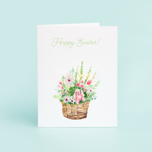 Flower Basket "Happy Easter"