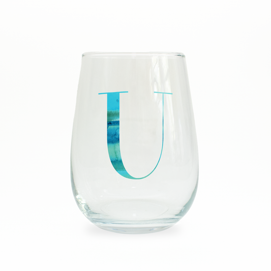 U Monogram Stemless Wine Glass