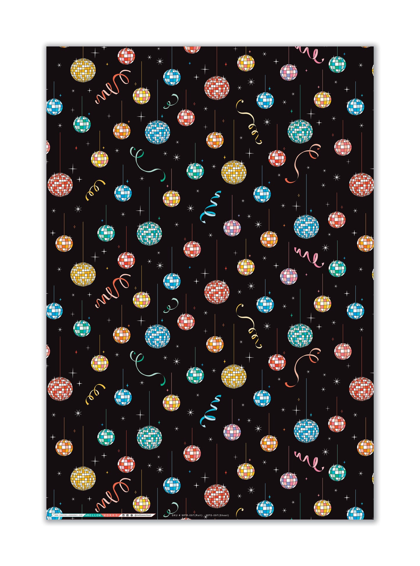 Disco Party Gift Wrap Sheets
