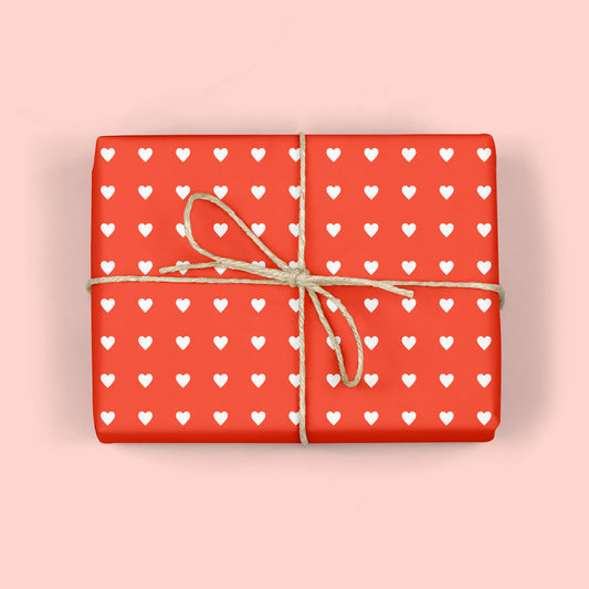 SWEET HEARTS Red Gift Wrap Sheets