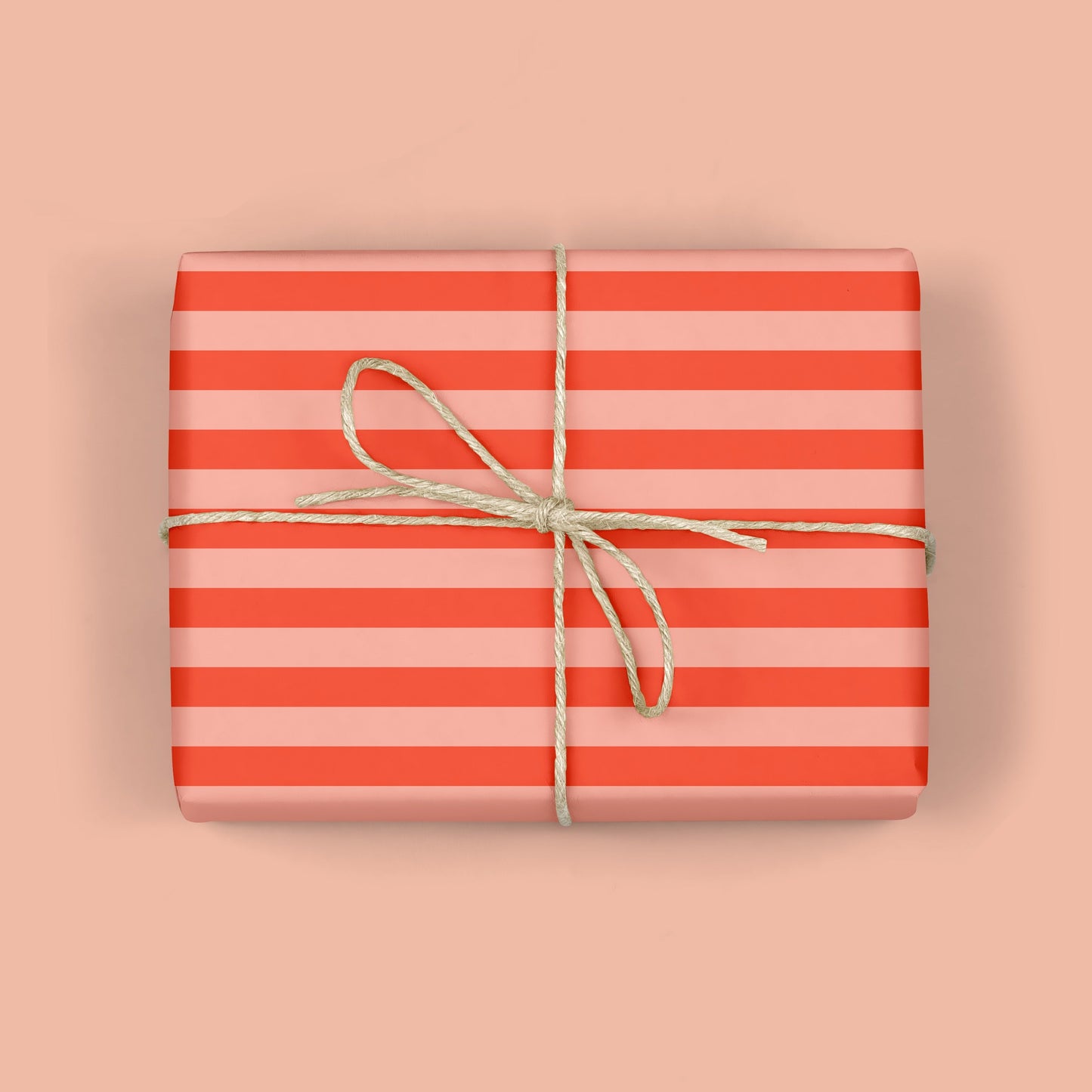 RED AND BLUSH STRIPE Gift Wrap Sheets