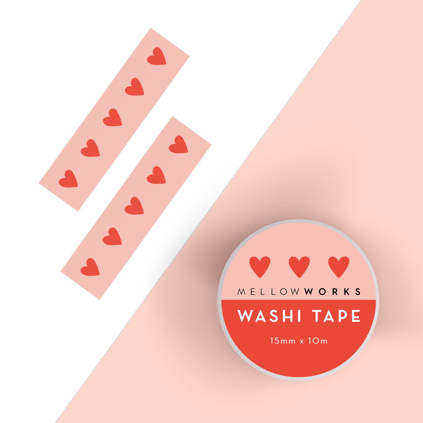 RED HEARTS WASHI TAPE