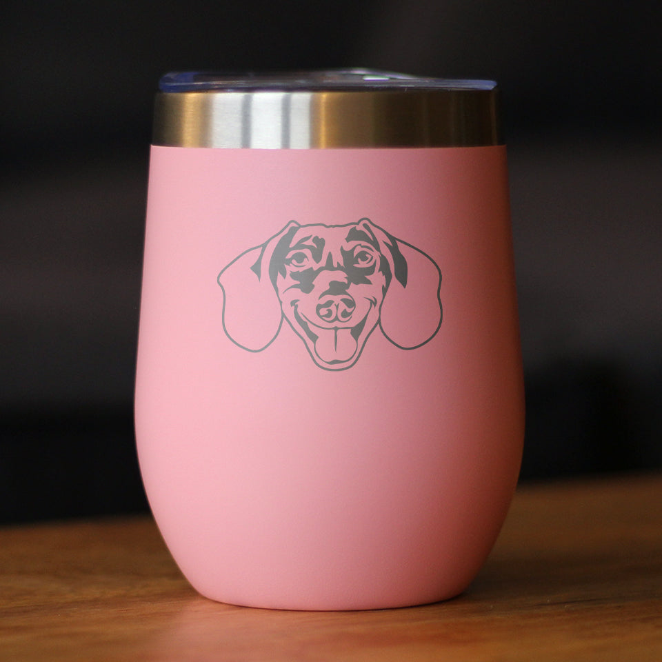 Dachshund Face - Wine Tumbler