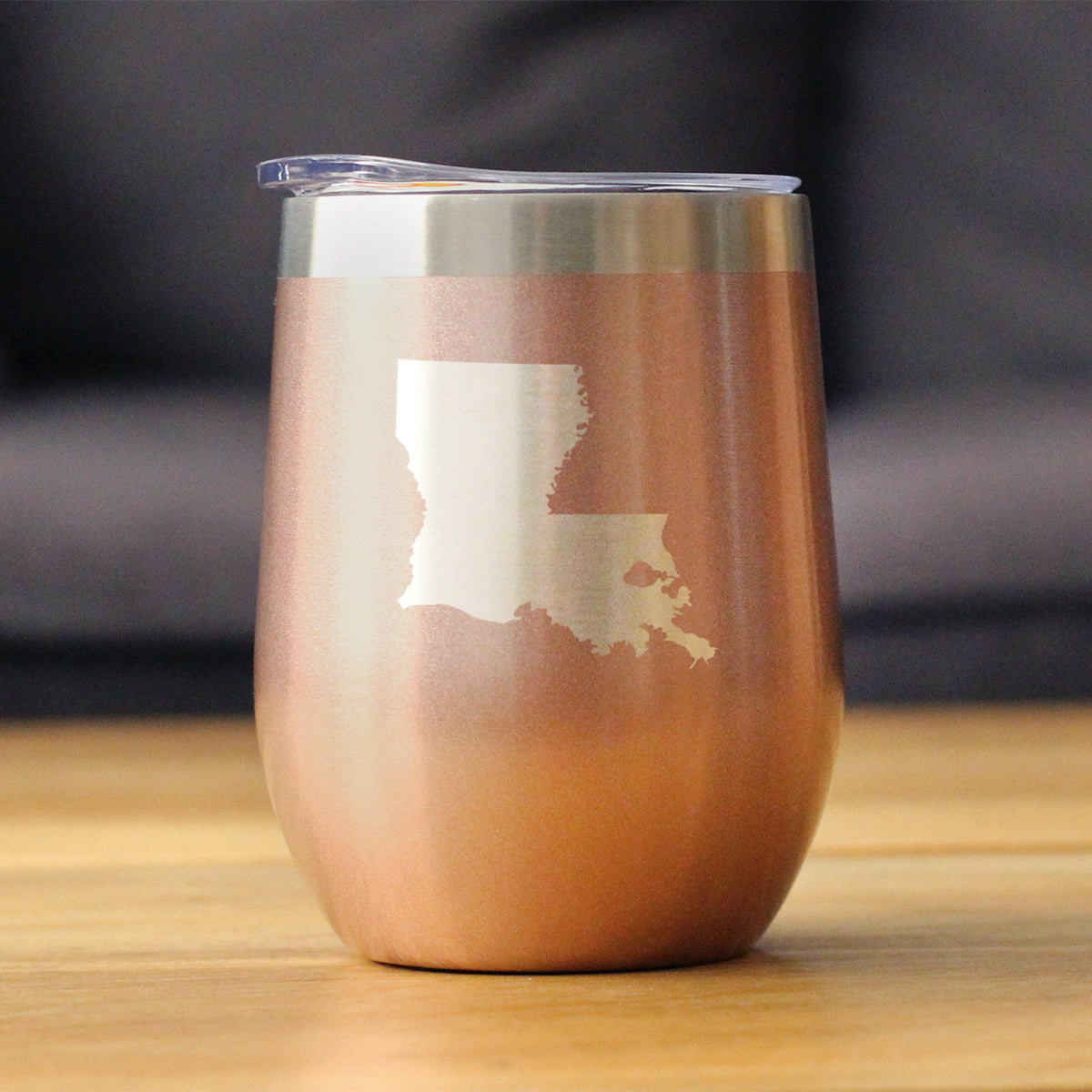 Louisiana State Outline - Wine Tumbler