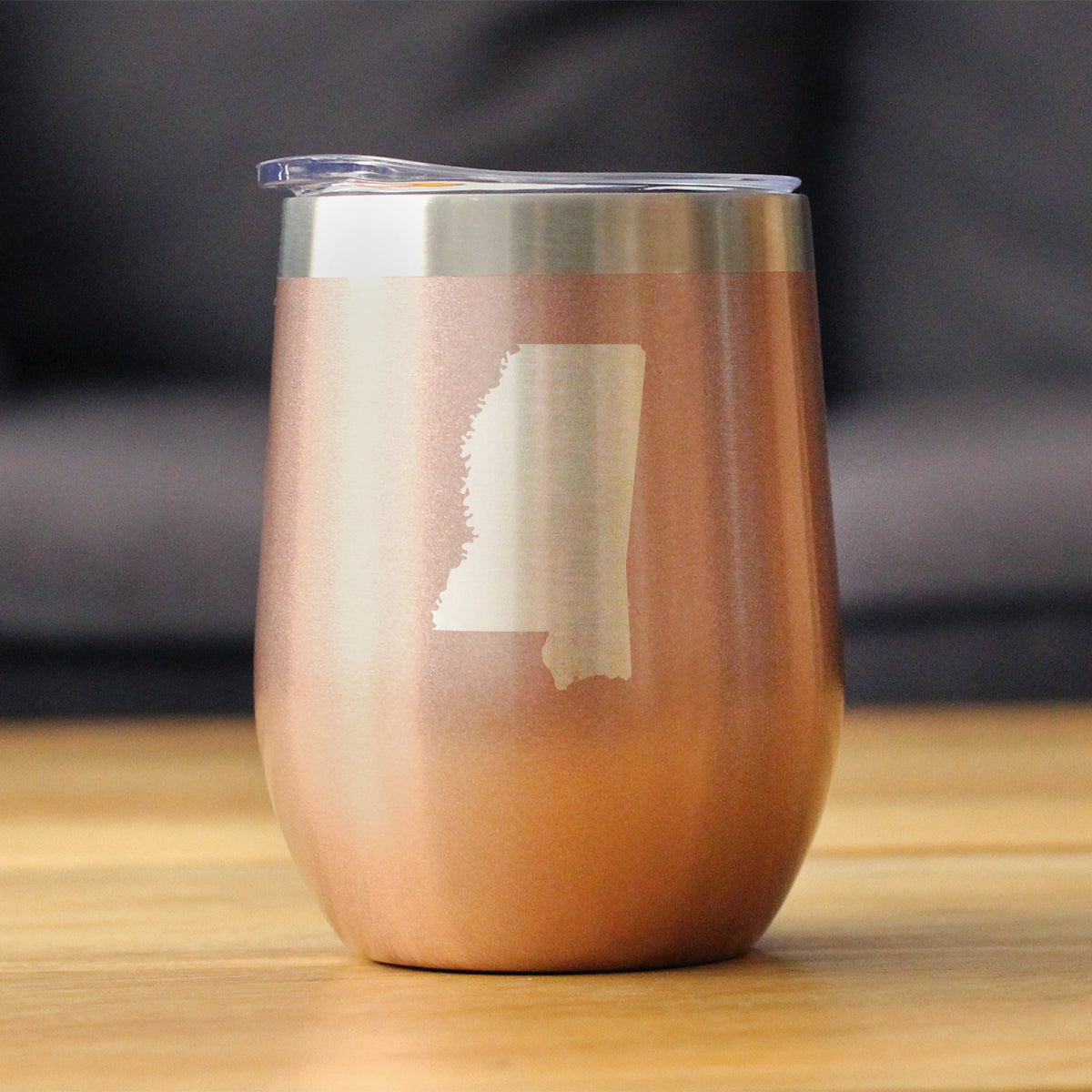 Mississippi State Outline - Wine Tumbler