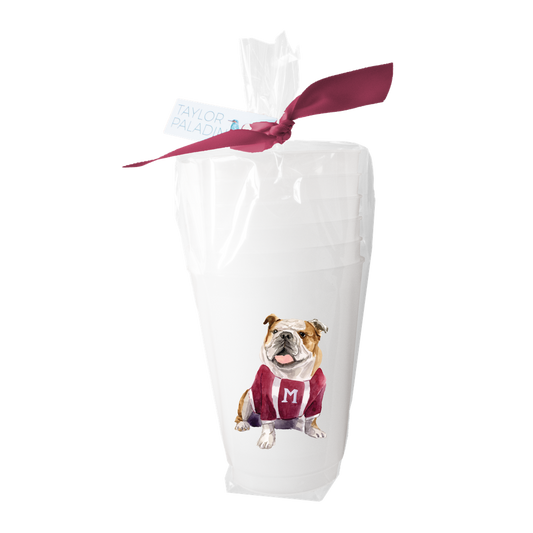 Maroon Bulldog Frosted Cup