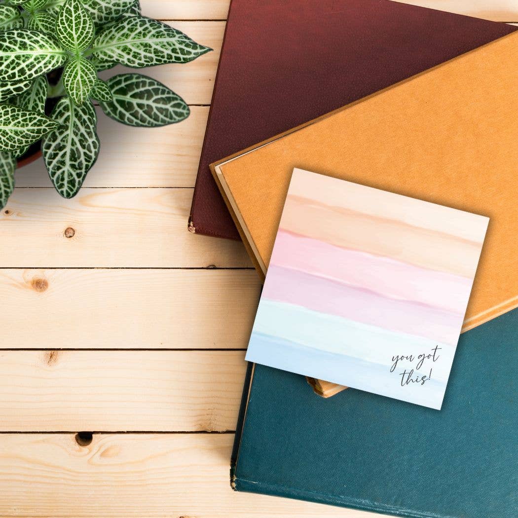 You Got This Post-it® Note Pad 4" x 4" Watercolor Sticky Notes