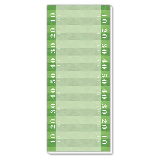 Handpainted Football Field Skinny Notepad