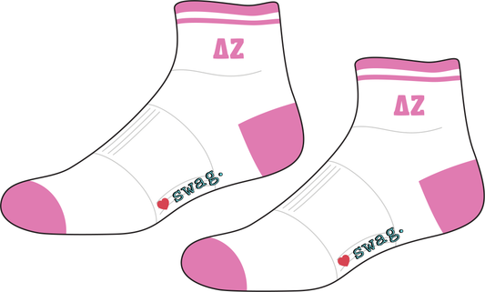 Delta Zeta Quarter Socks